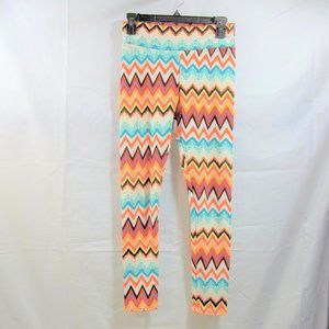 DGNY Womens Leggings Pants Size Medium Tribal Aztec Stretch Casual Multi Color